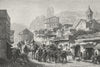 GEORGIA. A St in Tblisi c1885 old antique vintage print picture