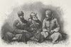 GEORGIA. Mingrelian types & costumes c1885 old antique vintage print picture