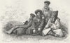 CAUCASUS. Jews of c1885 old antique vintage print picture