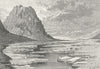 UZBEKISTAN. Ak-Tash Valley & Mountain c1885 old antique vintage print picture