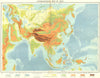 ASIA. Hypsographical c1885 old antique vintage map plan chart