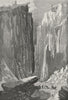 QARSHI. Iron gate defile-Derbent route c1885 old antique vintage print picture