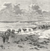 MONGOLIA. Gobi c1885 old antique vintage print picture