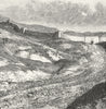 CHINA. Great Wall view at Nankow pass c1885 old antique vintage print picture