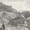 CHINA. Terrace funeral urns Xiamen c1885 old antique vintage print picture
