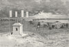 MONGOLIA. Mongolian Desert-Tomb Lama Camp c1885 old antique print picture