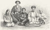 CHINA. Dungans & Taranchis-types & costumes c1885 old antique print picture