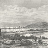 HONG KONG. View from Kowloon c1885 old antique vintage print picture