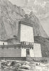 TIBET. Monastery at Shigatse c1885 old antique vintage print picture
