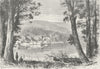 JAPAN. Lake Hakone c1885 old antique vintage print picture