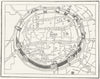 CHINA. Chinese Quarter, Shanghai, sketch map c1885 old antique plan chart