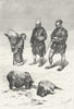 CHINA. Chinese Miners-Upper Yangtze Highlands c1885 old antique print picture