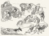 JAPAN. Rats Rice Merchants from Japanese Album c1885 old antique print picture