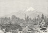 JAPAN. Mount Fuji-view c1885 old antique vintage print picture