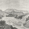 INDIA. Erosions of Spiti river Parang pass c1885 old antique print picture