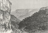 MAHABALESHWAR. Ghats, opp. Elphinstone Point c1885 old antique print picture