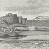 INDIA. Golconda. Ramparts of town & Citadel c1885 old antique print picture