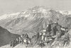 INDIA. Spiti-Dhankar c1885 old antique vintage print picture