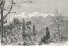 INDIA. Banderpunch, Yamnotri-view Barsu c1885 old antique print picture
