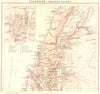 ISRAEL. Palestine-North; Jerusalem; Lebanon c1885 old antique map plan chart