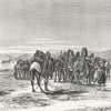 IRAQ. Caravan, Banks of Euphrates c1885 old antique vintage print picture