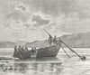 IRAQ. Boats, Euphrates c1885 old antique vintage print picture