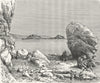 EGYPT. Guriah Island, Gulf of Aqaba c1885 old antique vintage print picture