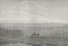 LIBYA. Libyan Desert-Mirage, Horizon c1885 old antique vintage print picture