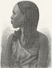 SOMALIA. Somali Girl c1885 old antique vintage print picture