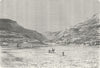SUDAN. Entry of Korosko route at Abu-Hamed c1885 old antique print picture