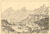 ETHIOPIA. Simien Highlands-view Lamalmon pass c1885 old antique print picture