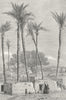 EGYPT. Village Huts c1885 old antique vintage print picture