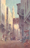 EGYPT. Sharia Bab-el-Wazir, Cairo 1912 old antique vintage print picture