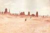 EGYPT. A Dusty day at the Tombs of the Khalifs 1912 old antique print picture