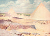 EGYPT. The Pyramids of Gizeh from the desert. Giza. 1912 old antique print