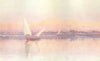 EGYPT. A Nile afterglow 1912 old antique vintage print picture