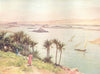 EGYPT. First Cataract from Elephantine Island. Nile 1912 old antique print
