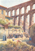 SPAIN. Segovia. Aqueduct 1906 old antique vintage print picture