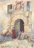 SPAIN. Leon. A palace door 1906 old antique vintage print picture