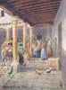 SPAIN. Avila. A Posada Patio 1906 old antique vintage print picture