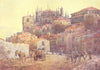 SPAIN. Plasencia. town walls & cathedral 1906 old antique print picture