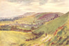 DORSET. Corfe Castle from Nine Barrow Down 1906 old antique print picture