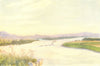 HUNGARY. Danube from Esztergom(Gran) 1909 old antique vintage print picture