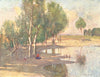 AUSTRIA. A Backwater of Danube 1909 old antique vintage print picture