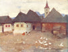 SLOVAKIA. View from our windows in Vazec 1909 old antique print picture