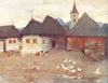 SLOVAKIA. View from our windows in Vazec 1909 old antique print picture