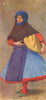 HUNGARY. Woman of Kalocsa in work-day dress 1909 old antique print picture