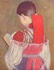 ROMANIA. Young girl of Zsdjar in Clothes 1909 old antique print picture
