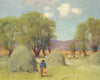 ROMANIA. Hay-time in Transylvania 1909 old antique vintage print picture