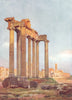 ROME. Temple of Saturn Portico Dii Consentes 1905 old antique print picture